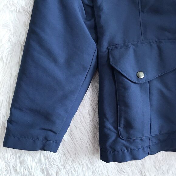 Duluth Trading Nylon Jacket Blue Fleece Lined Full Zip Snap Button Womens Medium - Picture 4 of 9